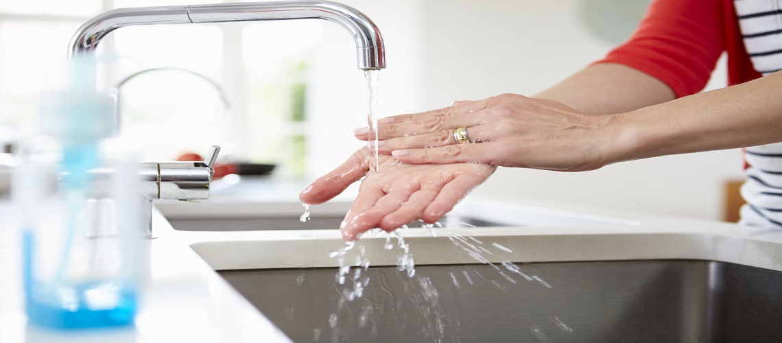 Woman washing Hands